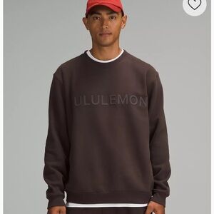 BNWT Lululemon Steady State Graphic Crew in Espresso-XL